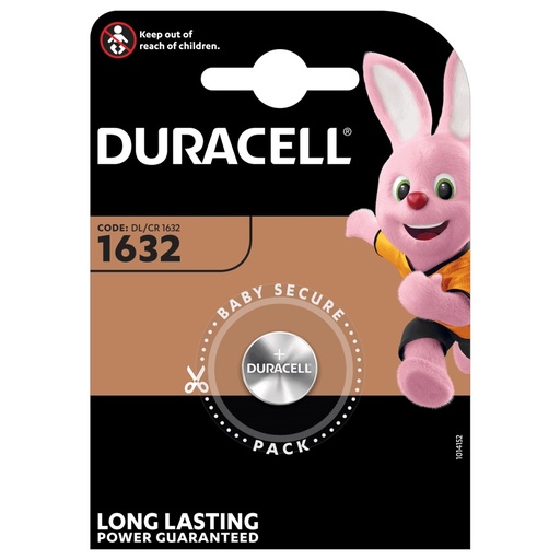 [DL1632] PILE DURACELL SPECIALISTICHE 3V LITHIO BL. 1 DL1632