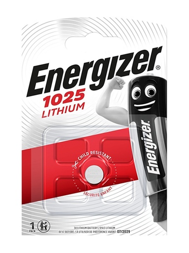 [E1025] PILE ENERGIZER SPECIALISTICHE 3V LITHIO BL. 1 E1025/CR1025/ 610380