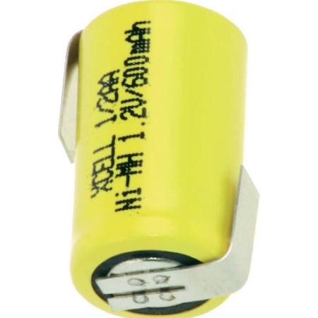 [HZ025] BATTERIA  NI-MH 1/2AA 500MAH C/LAMELLE A SALDARE