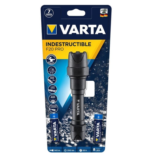[18711] TORCIA VARTA LED INDESTRUCTIBLE F20 PRO 350LM STILO AA INCLUSE PZ. 2 18711