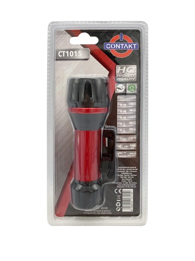 [CT1015] TORCIA CONTAKT LED IN ALLUMINIO CON MAGNETE 3W+2W COB 100LM MINISTILO AAA NN