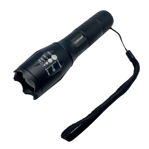 [CT6208] TORCIA CONTAKT LED STEEL LIGHT MINISTILO AAA 200LM ESPOSITORE 12 PZ