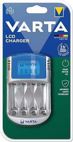 [57070201401] CARICABATTERIE VARTA CON LCD PER STILO E MINISTILO CAVETTI 12V E USB (NO PILE)