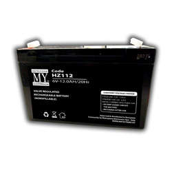 [HZ112] BATTERIA MATSUYAMA RICARICABILE AL PIOMBO  6V 12AH  FASTON 4.8MM  L151XP50XH95