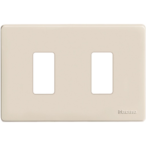[BTI50323AR] MAGIC PLACCA A 2 POSTI CENTRATI RESINA BTICINO