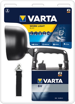 [12660] TORCIA VARTA CON LAMPADA KRIPTON 4,8V WORK LIGHT BATTERIA 540/4R25-2 12660
