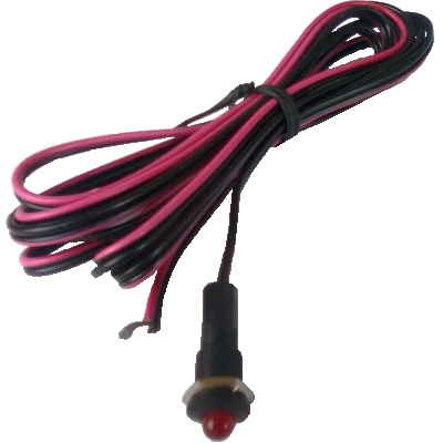 [GI315000] SEGNALATORE LUMIN.CON PORTALED DIAM.5MM LAMPEGGIANTE-TESTA CONICA ROSSO