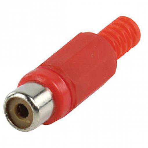 [GP101000] PRESA COASSIALE RCA C/GUIDACAVO PVC ROSSA STAR