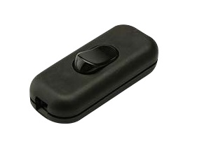 [F1191N] INTERRUTTORE FAI DEVIATORE TERMINALE 2A 250V TASTO A BILANCIERE NERO 